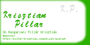 krisztian pillar business card