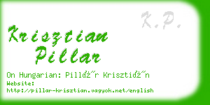 krisztian pillar business card